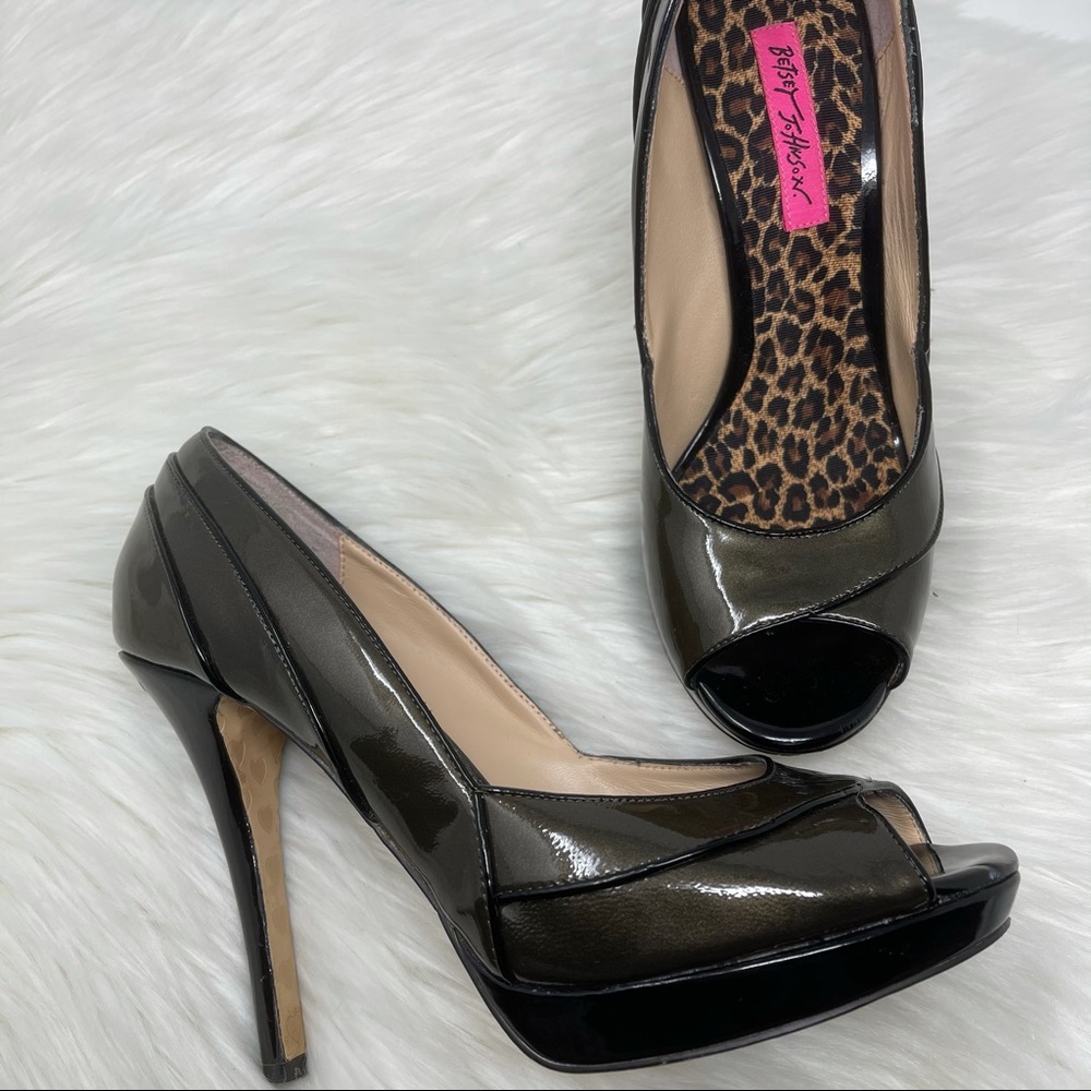 Betsey Johnson Peep Toe Stiletto Heels